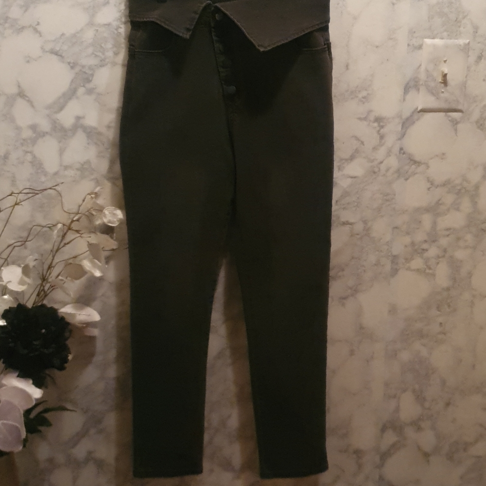 Cool fold over waist high rise jeans
